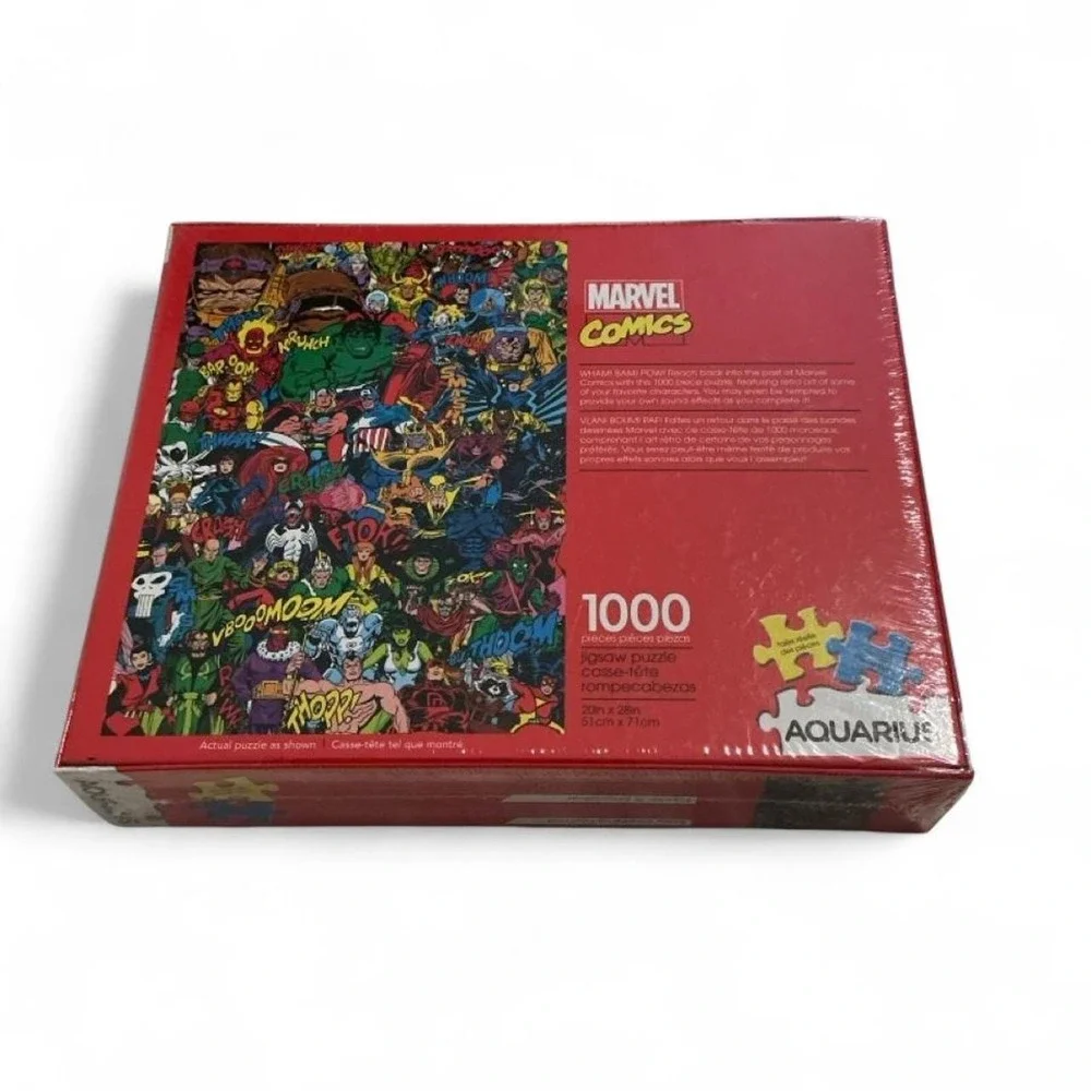 Aquarius Marvel Comics Jigsaw Puzzle Unisex 1000pc Multicolor‎ New Retro Collage